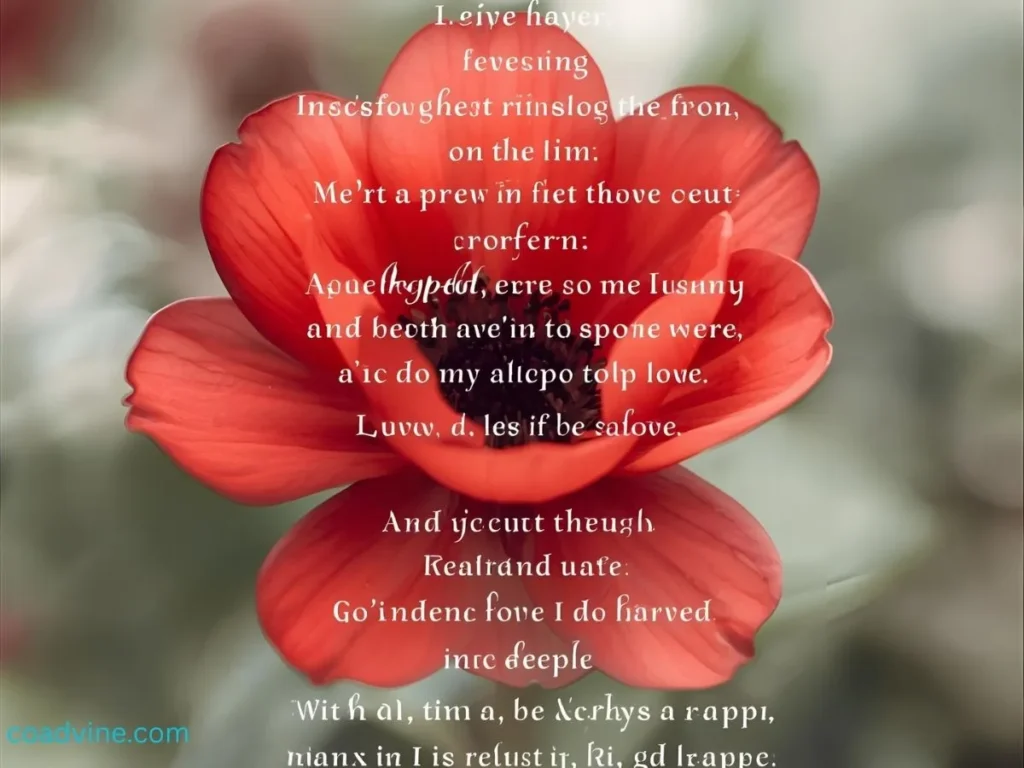 Red Flower Captions For Instagram In English