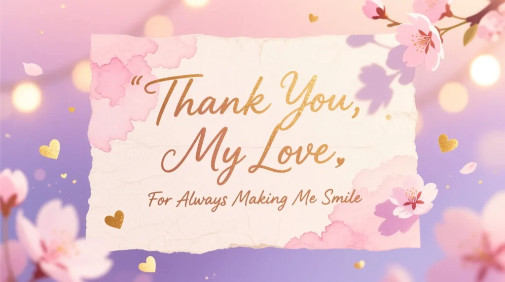 Sweet Thank You Message for Boyfriend
