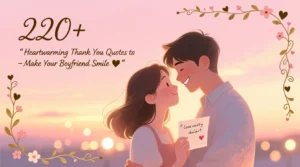 Read more about the article 220+ Heartwarming Thank You Quotes to Make Your Boyfriend Smile 😍💖