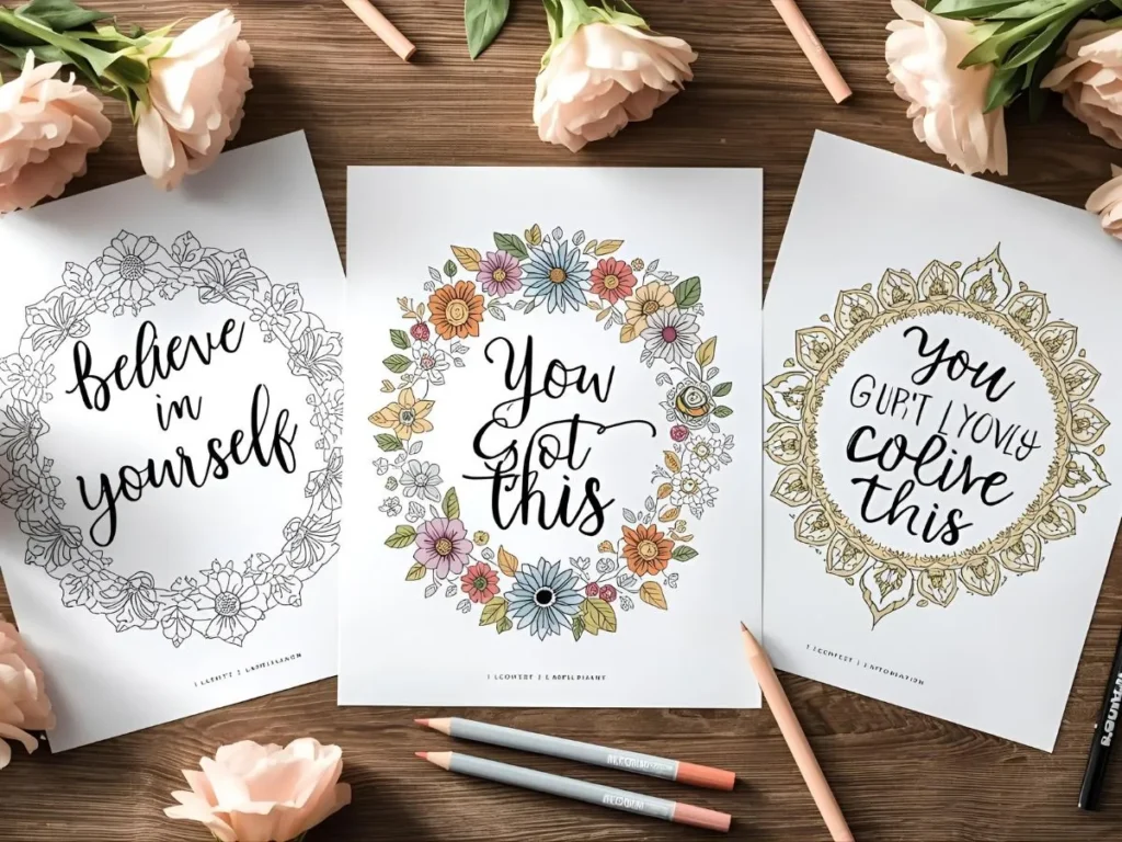 Inspirational Printable Coloring Quotes