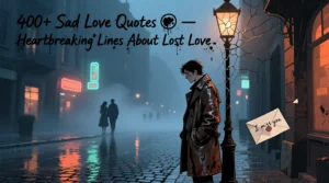 Read more about the article 400+Sad Love Quotes 😢 — Heartbreaking Lines About Lost Love